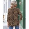 imageZeagoo 34 Length Sleeve Womens Tops Round Neck Casual Summer Tunic Tops Basic Tees Blouses Dressy TShirts Pleated ShirtsLeopard Print