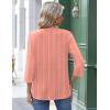 imageZeagoo 34 Length Sleeve Womens Tops Round Neck Casual Summer Tunic Tops Basic Tees Blouses Dressy TShirts Pleated ShirtsPink