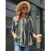 imageZeagoo 34 Length Sleeve Womens Tops Round Neck Casual Summer Tunic Tops Basic Tees Blouses Dressy TShirts Pleated ShirtsTie Dye