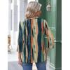 imageZeagoo 34 Length Sleeve Womens Tops Round Neck Casual Summer Tunic Tops Basic Tees Blouses Dressy TShirts Pleated ShirtsTie Dye