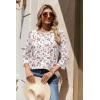 imageZeagoo 34 Length Sleeve Womens Tops Round Neck Casual Summer Tunic Tops Basic Tees Blouses Dressy TShirts Pleated ShirtsWhite Pink