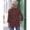 imageZeagoo 34 Length Sleeve Womens Tops Round Neck Casual Summer Tunic Tops Basic Tees Blouses Dressy TShirts Pleated ShirtsWine Red
