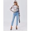 imageZeagoo Long Sleeve Shirts for Women Floral Mesh Sheer Top Mock Neck Double Lined Fitted Going Out BlousesDw137