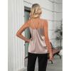imageZeagoo Silk Camisole Tops for Women 2025 V Neck Satin Tank Top Spaghetti Strap Cross Back Sleeveless Summer Blouses1 Pack Light Champagne