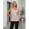 imageZeagoo Silk Camisole Tops for Women 2025 V Neck Satin Tank Top Spaghetti Strap Cross Back Sleeveless Summer Blouses1 Pack Light Champagne