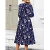 imageZeagoo 34 Sleeve Womens Dress Casual Flowy ALine Midi Tshirt Dresses with Pockets Crewneck Vocation Boho Beach SundressSf180