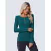 imageZeagoo Womens Long Sleeve Henley T Shirts Button Ribbed Knit Slim Fitted Tee Tops Basic Casual Work Blouse XSXXLXblue Green