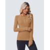 imageZeagoo Womens Long Sleeve Henley T Shirts Button Ribbed Knit Slim Fitted Tee Tops Basic Casual Work Blouse XSXXLXcaramel