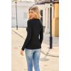 imageZeagoo Womens Long Sleeve Henley T Shirts Button Ribbed Knit Slim Fitted Tee Tops Basic Casual Work Blouse XSXXLZblack