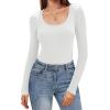imageZeagoo Womens Long Sleeve Henley T Shirts Button Ribbed Knit Slim Fitted Tee Tops Basic Casual Work Blouse XSXXLZwhite
