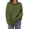imageZeagoo Womens Oversized Hoodies 2025 Fleece Sweatshirts Long Sleeve Pullover with Pocket Fall Winter Outfits ClothesArmy Green