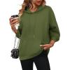 imageZeagoo Womens Oversized Hoodies 2025 Fleece Sweatshirts Long Sleeve Pullover with Pocket Fall Winter Outfits ClothesArmy Green