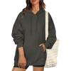 imageZeagoo Womens Oversized Hoodies 2025 Fleece Sweatshirts Long Sleeve Pullover with Pocket Fall Winter Outfits ClothesDark Grey