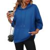 imageZeagoo Womens Oversized Hoodies 2025 Fleece Sweatshirts Long Sleeve Pullover with Pocket Fall Winter Outfits ClothesDeep Blue
