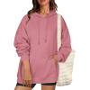 imageZeagoo Womens Oversized Hoodies 2025 Fleece Sweatshirts Long Sleeve Pullover with Pocket Fall Winter Outfits ClothesDeep Pink