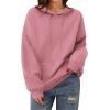 imageZeagoo Womens Oversized Hoodies 2025 Fleece Sweatshirts Long Sleeve Pullover with Pocket Fall Winter Outfits ClothesDeep Pink