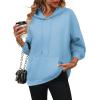 imageZeagoo Womens Oversized Hoodies 2025 Fleece Sweatshirts Long Sleeve Pullover with Pocket Fall Winter Outfits ClothesLight Blue