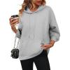 imageZeagoo Womens Oversized Hoodies 2025 Fleece Sweatshirts Long Sleeve Pullover with Pocket Fall Winter Outfits ClothesLight Grey
