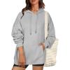 imageZeagoo Womens Oversized Hoodies 2025 Fleece Sweatshirts Long Sleeve Pullover with Pocket Fall Winter Outfits ClothesLight Grey