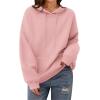 imageZeagoo Womens Oversized Hoodies 2025 Fleece Sweatshirts Long Sleeve Pullover with Pocket Fall Winter Outfits ClothesPink