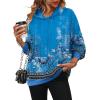 imageZeagoo Womens Oversized Hoodies 2025 Fleece Sweatshirts Long Sleeve Pullover with Pocket Fall Winter Outfits ClothesRetro Ethnic Pattern