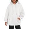 imageZeagoo Womens Oversized Hoodies 2025 Fleece Sweatshirts Long Sleeve Pullover with Pocket Fall Winter Outfits ClothesWhite