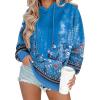 imageZeagoo Womens Oversized Hoodies 2025 Fleece Sweatshirts Long Sleeve Pullover with Pocket Fall Winter Outfits ClothesRetro Ethnic Pattern