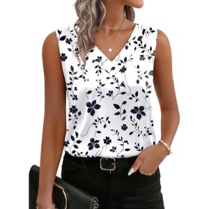 imageZeagoo Womens Silk Satin Tank Tops V Neck Casual Camisoles Sleeveless Business Work Blouses Dressy Summer ShirtsPsf291