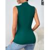 imageZeagoo Womens Mock Turtleneck Tank Tops 2026 Slim Fitted Sleeveless Top Stretchy Basic Casual Layer Tee ShirtsDeep Green