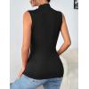 imageZeagoo Womens Mock Turtleneck Tank Tops 2026 Slim Fitted Sleeveless Top Stretchy Basic Casual Layer Tee ShirtsZ2 Pack Black and White