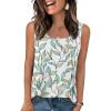 imageZeagoo Womens Loose Fit Tank Tops Summer Scoop Neck Tops Casual Flowy Sleeveless Tunic Shirts 2025White Leaf