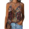 imageZeagoo Womens Silk Satin Tank Tops V Neck Sleeveless Camisole Cami Spaghetti Straps Blouse Summer Loose Racerback ShirtMz721