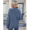 imageZeagoo Womens 2026 Fall Chunky Knit Sweater Oversized Crewneck Long Sleeve Winter Cotton Pullover Sweaters Jumper TopsBlue