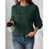 imageZeagoo Womens 2026 Fall Chunky Knit Sweater Oversized Crewneck Long Sleeve Winter Cotton Pullover Sweaters Jumper TopsGreen