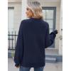 imageZeagoo Womens 2026 Fall Chunky Knit Sweater Oversized Crewneck Long Sleeve Winter Cotton Pullover Sweaters Jumper TopsNavy Blue