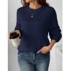 imageZeagoo Womens 2026 Fall Chunky Knit Sweater Oversized Crewneck Long Sleeve Winter Cotton Pullover Sweaters Jumper TopsNavy Blue