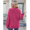 imageZeagoo Womens 2026 Fall Chunky Knit Sweater Oversized Crewneck Long Sleeve Winter Cotton Pullover Sweaters Jumper TopsRose