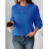imageZeagoo Womens 2026 Fall Chunky Knit Sweater Oversized Crewneck Long Sleeve Winter Cotton Pullover Sweaters Jumper TopsSky Blue