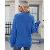 imageZeagoo Womens 2026 Fall Chunky Knit Sweater Oversized Crewneck Long Sleeve Winter Cotton Pullover Sweaters Jumper TopsSky Blue