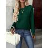 imageZEAGOO Womens Sweaters Long Sleeve Tops Crew Neck Knit Pullover Sweaters Fall Fashion 2026 Dressy Casual Basic ClothesA Green