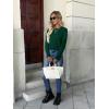 imageZEAGOO Womens Sweaters Long Sleeve Tops Crew Neck Knit Pullover Sweaters Fall Fashion 2026 Dressy Casual Basic ClothesA Green