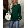 imageZEAGOO Womens Sweaters Long Sleeve Tops Crew Neck Knit Pullover Sweaters Fall Fashion 2026 Dressy Casual Basic ClothesA Green