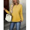 imageZEAGOO Womens Sweaters Long Sleeve Tops Crew Neck Knit Pullover Sweaters Fall Fashion 2026 Dressy Casual Basic ClothesA Yellow