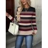 imageZEAGOO Womens Sweaters Long Sleeve Tops Crew Neck Knit Pullover Sweaters Fall Fashion 2026 Dressy Casual Basic ClothesColorblock 229