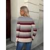 imageZEAGOO Womens Sweaters Long Sleeve Tops Crew Neck Knit Pullover Sweaters Fall Fashion 2026 Dressy Casual Basic ClothesColorblock 276