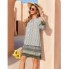 imageZeagoo Womens Boho Dresses Casual Beach Summer Dress Tassel Tie Neck 34 Long Sleeve Mini Sundress 2026 Floral Print Cover Up01 White