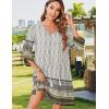 imageZeagoo Womens Boho Dresses Casual Beach Summer Dress Tassel Tie Neck 34 Long Sleeve Mini Sundress 2026 Floral Print Cover Up01 White