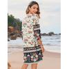 imageZeagoo Womens Boho Dresses Casual Beach Summer Dress Tassel Tie Neck 34 Long Sleeve Mini Sundress 2026 Floral Print Cover Up02 Apricot