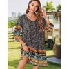 imageZeagoo Womens Boho Dresses Casual Beach Summer Dress Tassel Tie Neck 34 Long Sleeve Mini Sundress 2026 Floral Print Cover UpBlack