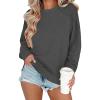 imageZeagoo Christmas Tunic Sweatshirts for Women Crewneck Lightweight Sweaters Raglan Long Sleeve Shirts Fall Fashion Tops 2025Dark Grey